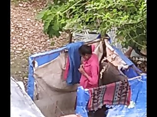 Indian girl bathing outdoor part 2 full nangi